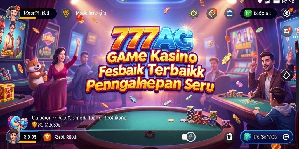 Tampilan gameplay yang mendebarkan dari 777AG dengan berbagai permainan Kasino.