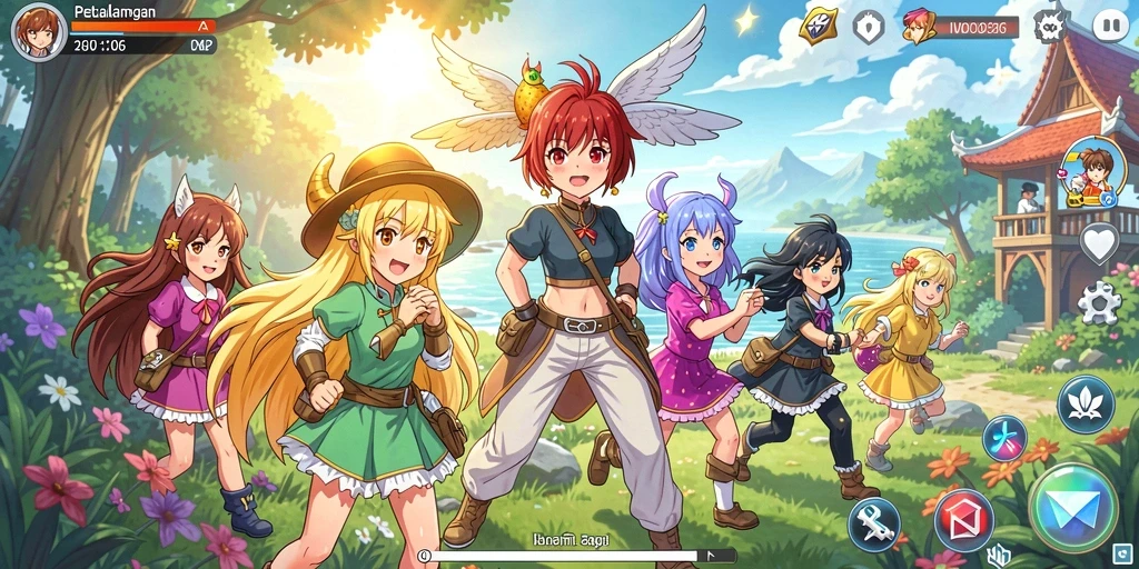 Gameplay seru dengan karakter Anime yang menarik.