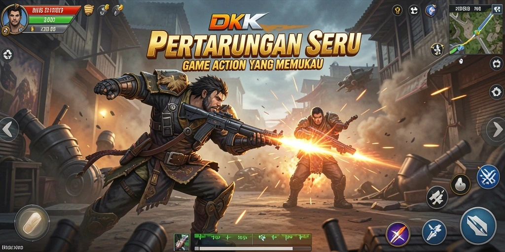 Tampilan gameplay DKK yang penuh aksi dan menegangkan.