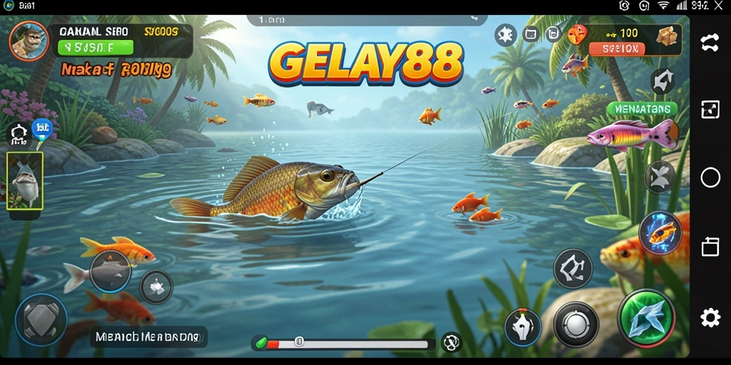 Screenshot gameplay GELAY88 menampilkan aksi memancing yang mendebarkan.