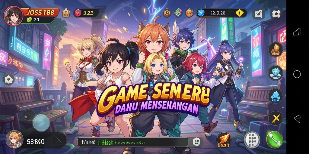 Screenshot gameplay JOSS188 menampilkan pertarungan seru karakter Anime.