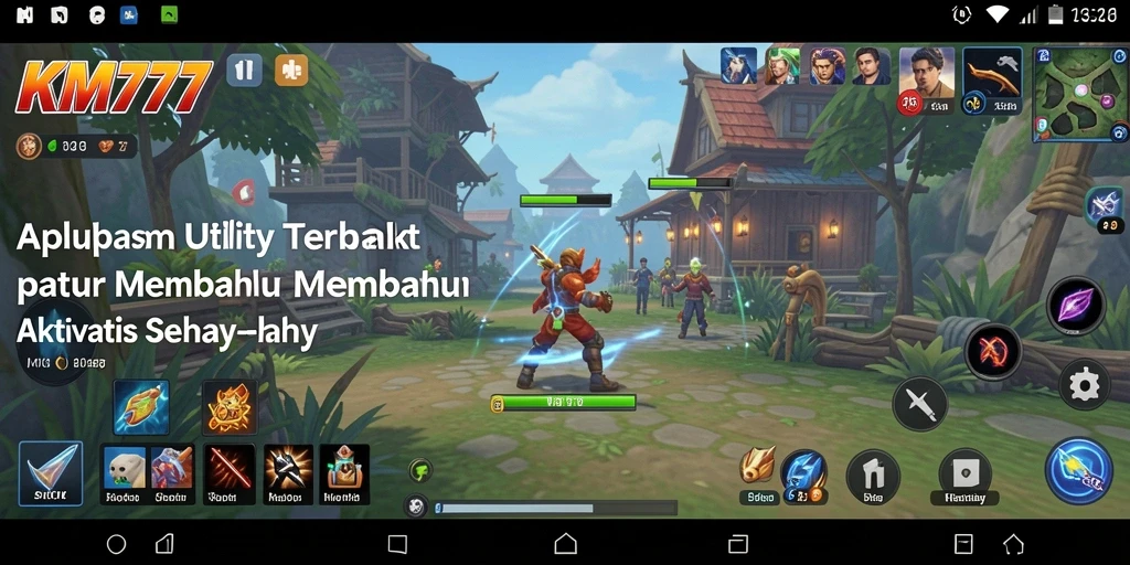 Tampilan utama KM777 dengan berbagai fitur Utility yang bermanfaat.