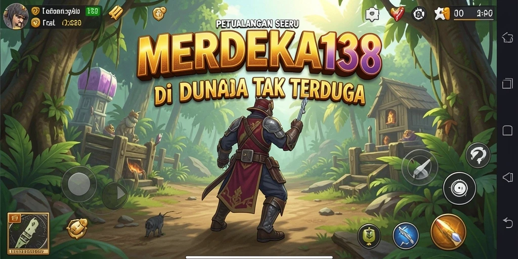 Screenshot gameplay dari MERDEKA138 menunjukkan aksi petualangan yang mendebarkan.
