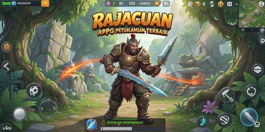 Tampilan gameplay seru di RAJACUAN dengan aksi pertarungan yang mendebarkan.