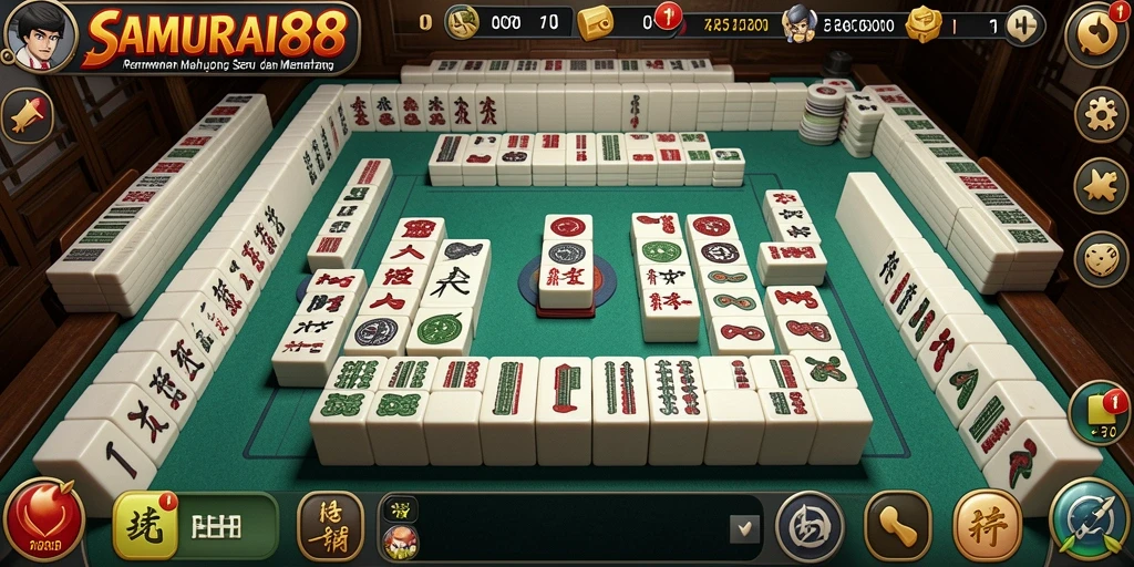 Tangkapan layar utama SAMURAI88 menampilkan gameplay Mahjong yang menarik.