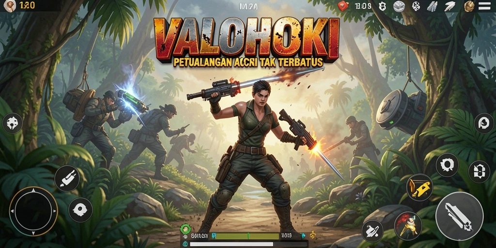 Tangkapan layar menampilkan aksi mendebarkan dalam VALOHOKI.