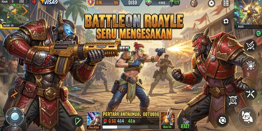 Gameplay menegangkan di <strong>VISA89</strong> saat bertempur di arena Battle Royale.
